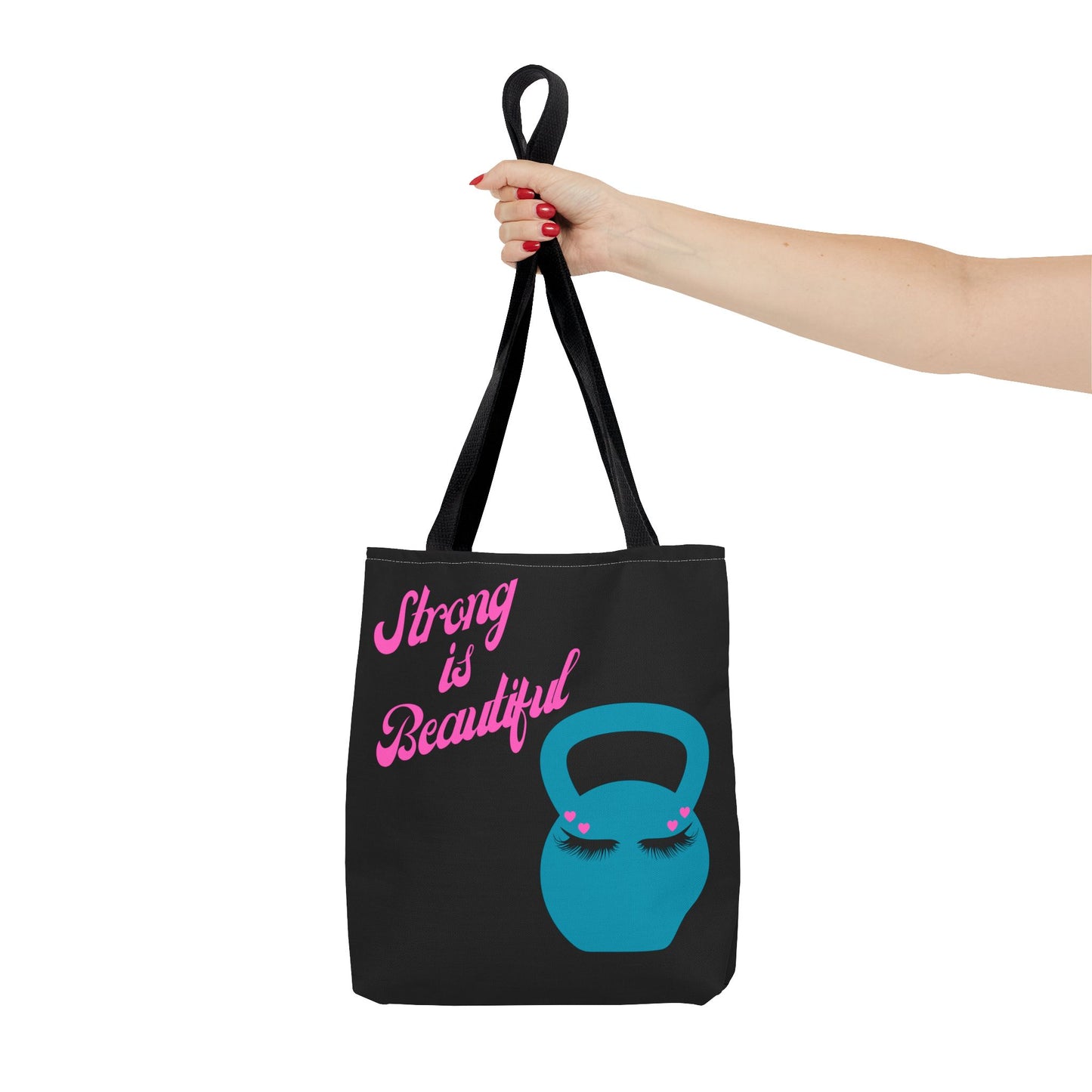Strong is Beautiful, Black Tote Bag