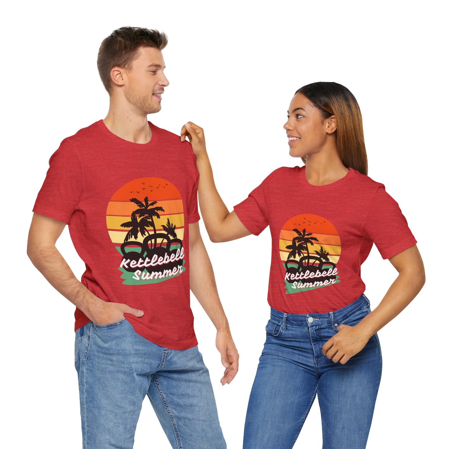 Kettlebell Summer Graphic Tee for Fitness Lovers