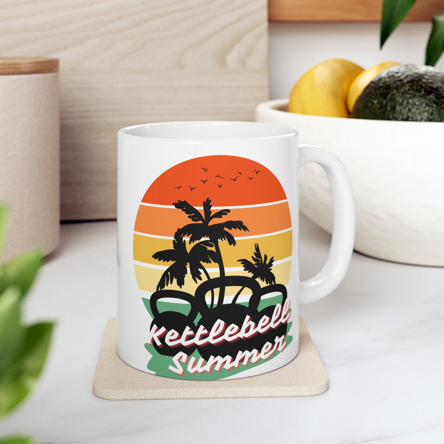 Kettlebell Summer Sunset Vibes Ceramic Mug - 11oz & 15oz