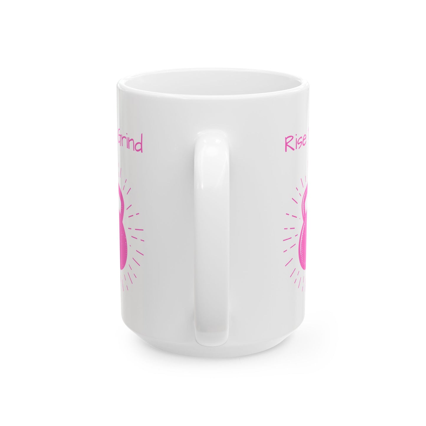 Rise 'N Grind PINK Kettlebell Mug