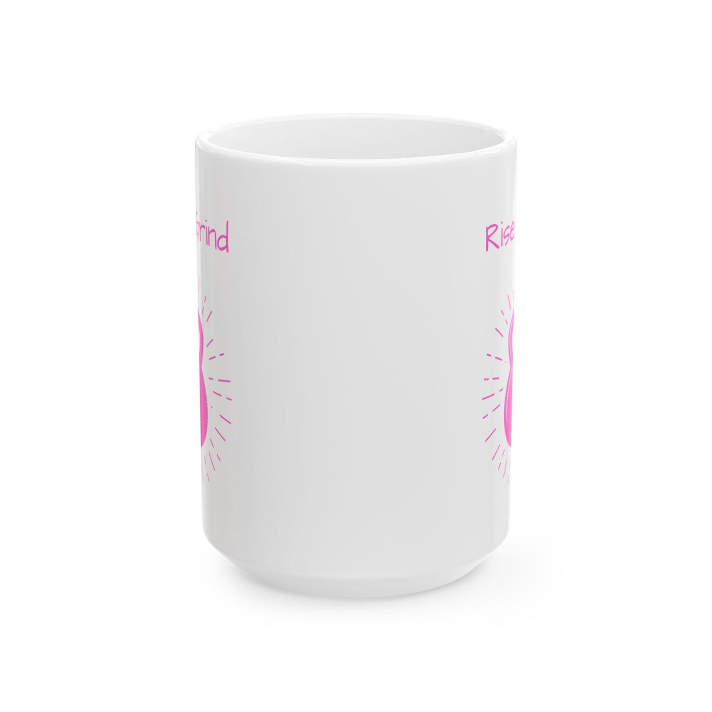 Rise 'N Grind PINK Kettlebell Mug