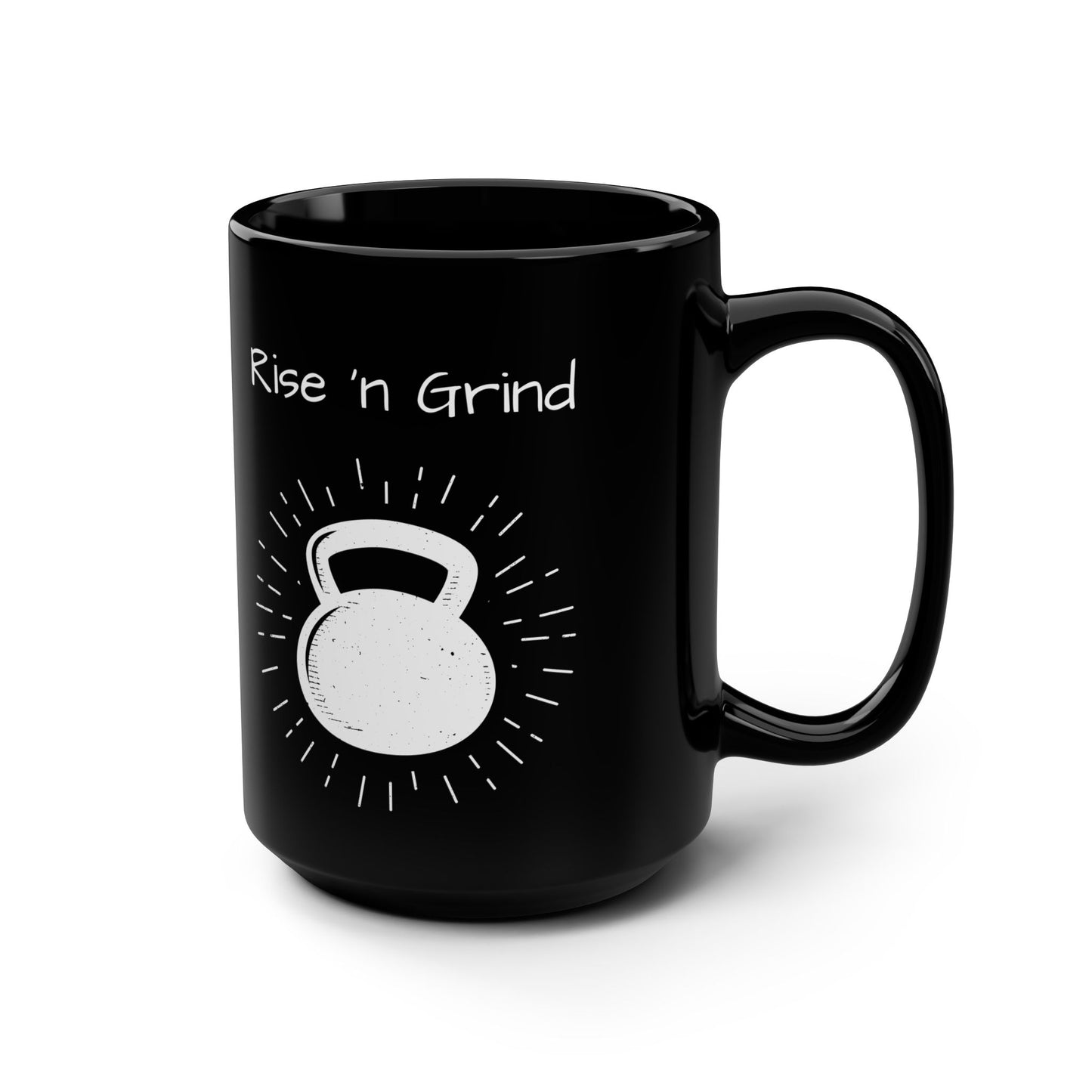 Rise 'n Grind 15 oz, Black Mug