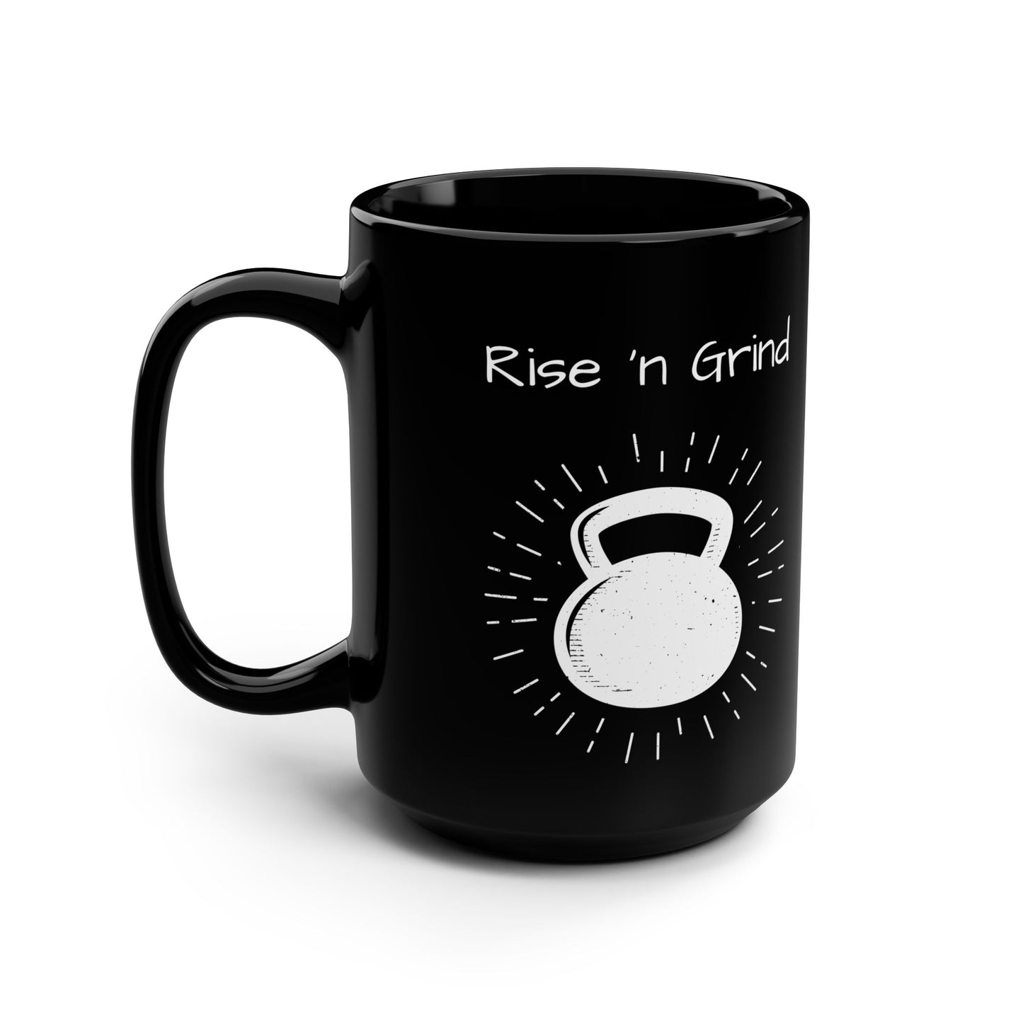Rise 'n Grind 15 oz, Black Mug
