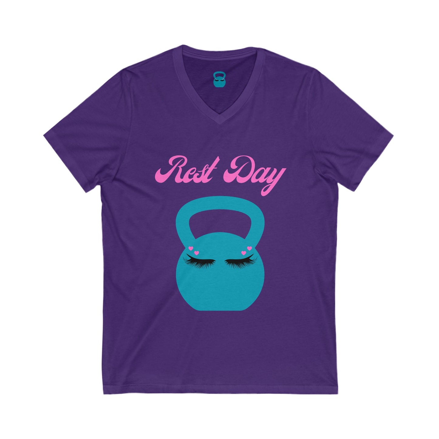 Rest Day V-Neck Kettlebell T-Shirt