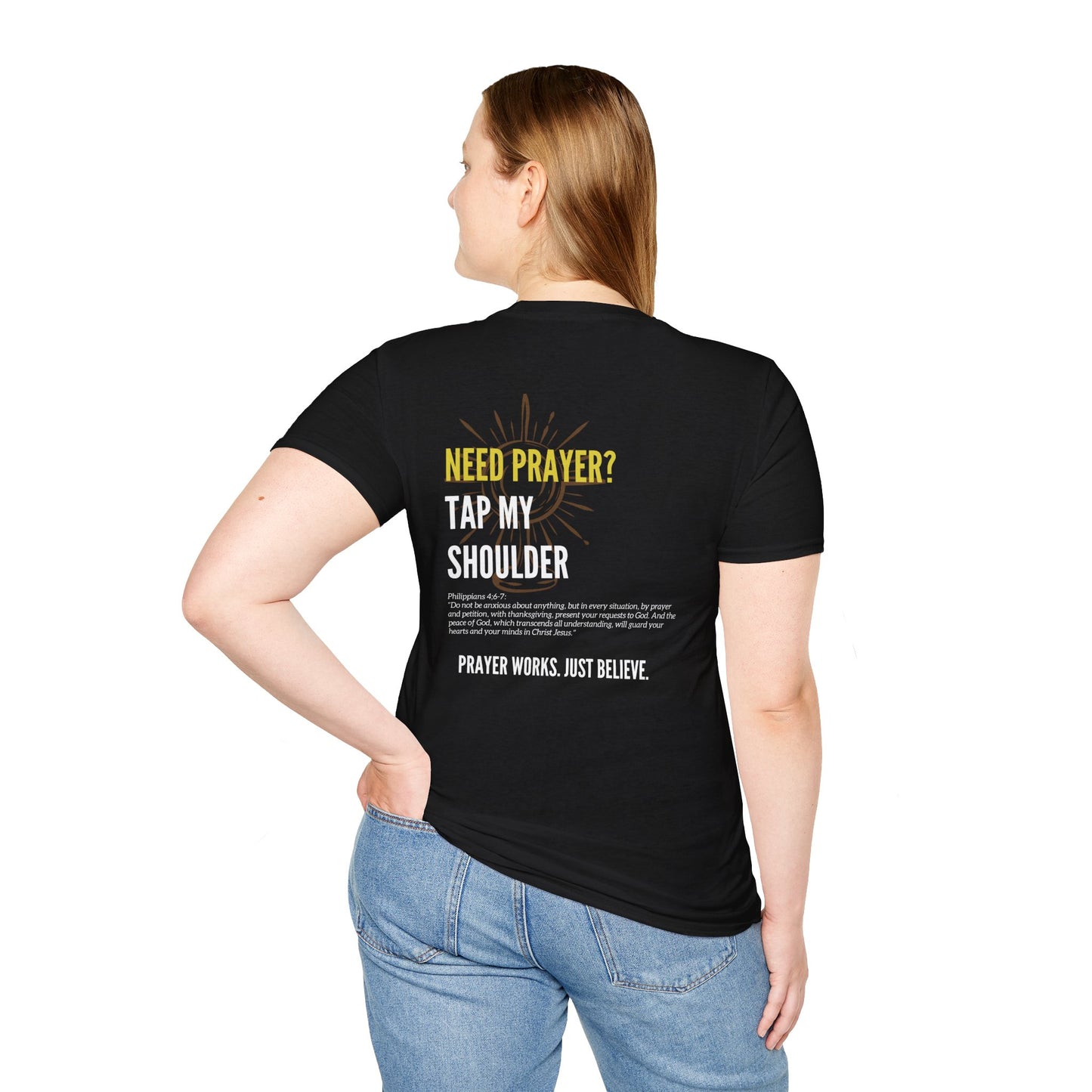 Prayer Works T‑Shirt — Philippians 4:6 Faith Tee