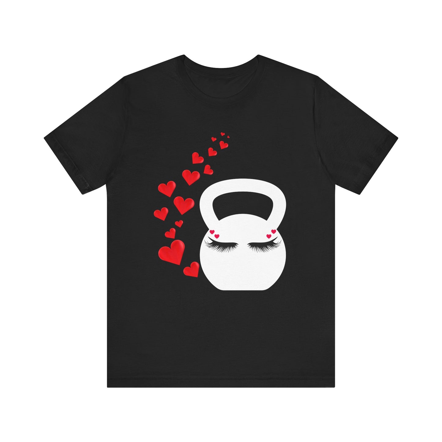 Love & Lashes Kettlebell Valentine's Jersey Short Sleeve Tee