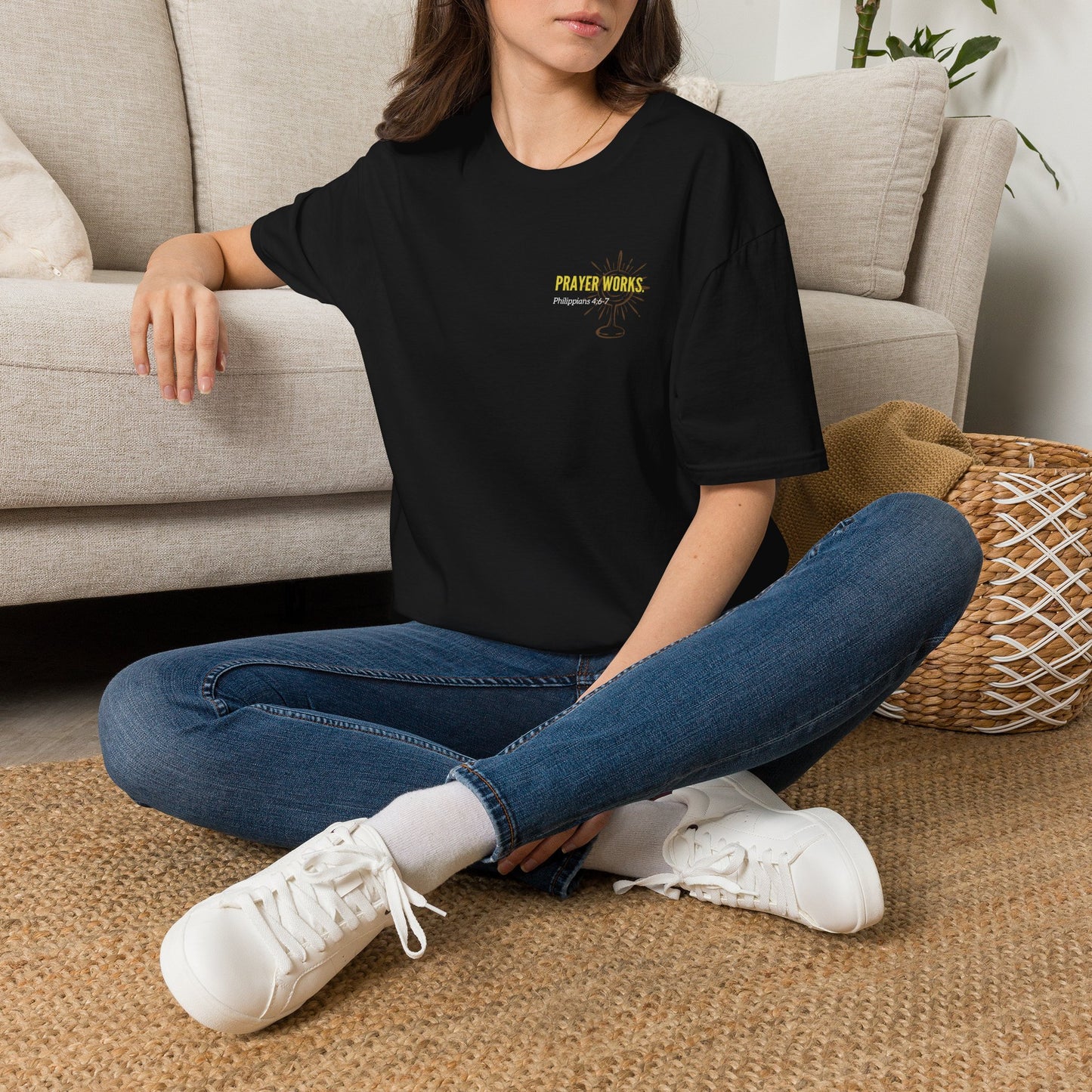 Prayer Works T‑Shirt — Philippians 4:6 Faith Tee