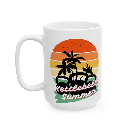 Kettlebell Summer Sunset Vibes Ceramic Mug - 11oz & 15oz