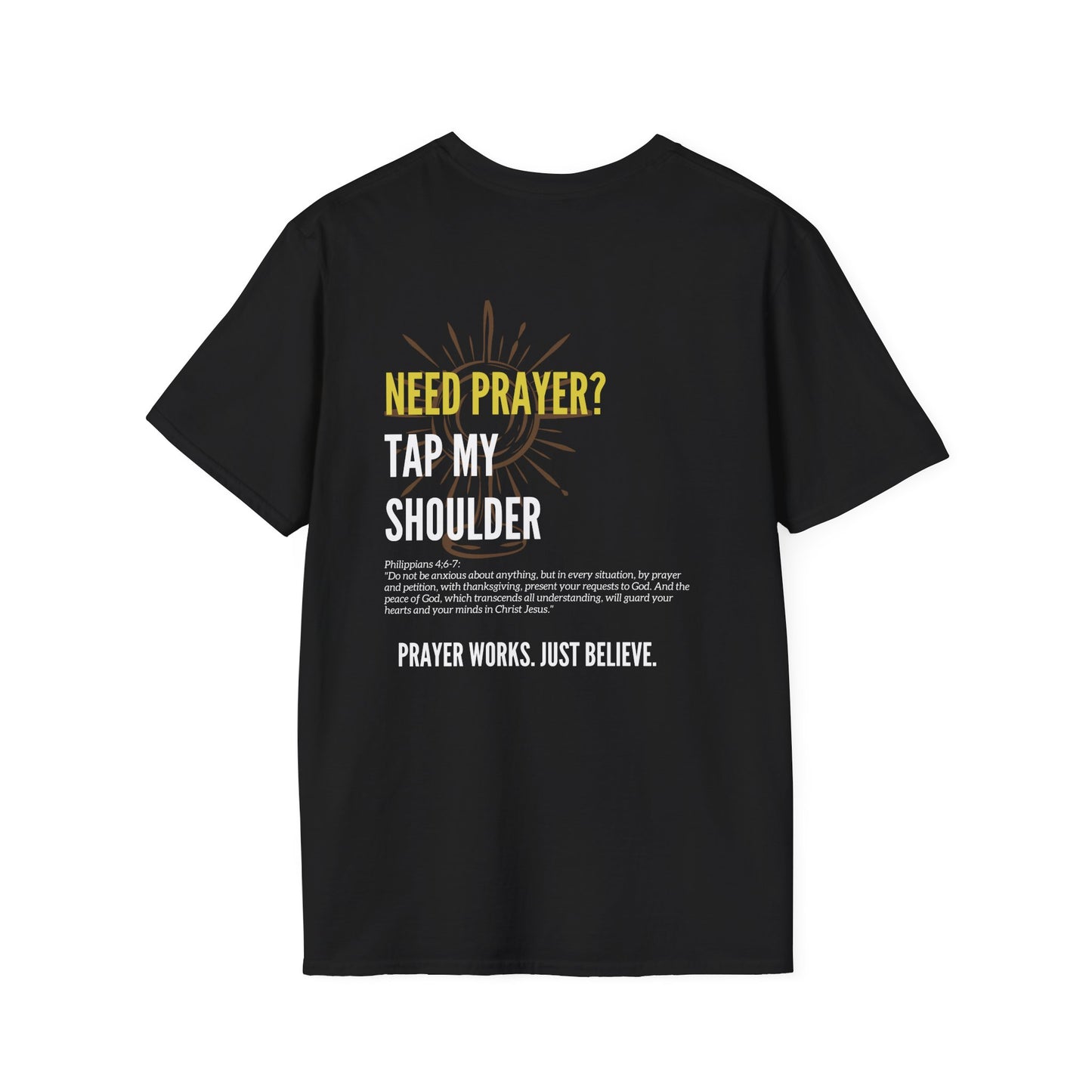 Prayer Works T‑Shirt — Philippians 4:6 Faith Tee