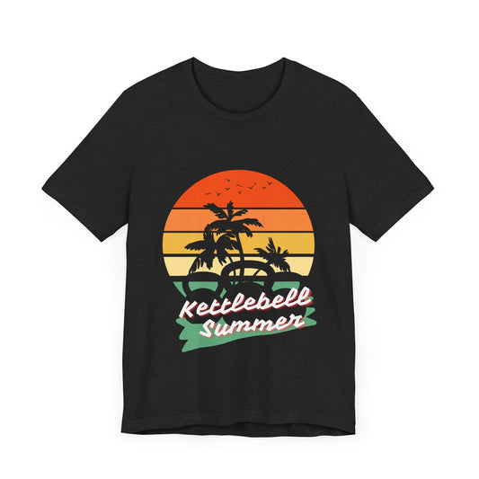 Kettlebell Summer Graphic Tee for Fitness Lovers