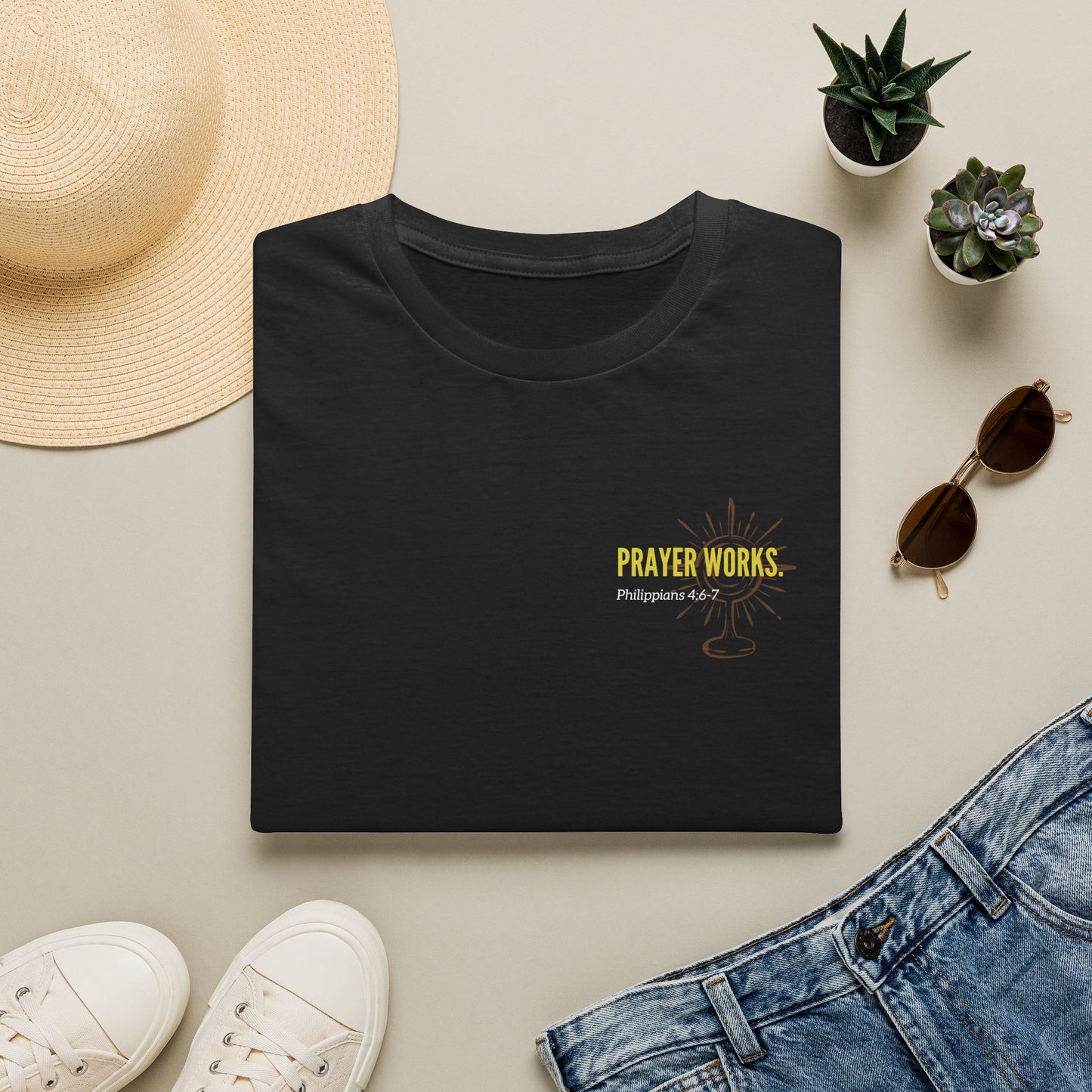 Prayer Works T‑Shirt — Philippians 4:6 Faith Tee