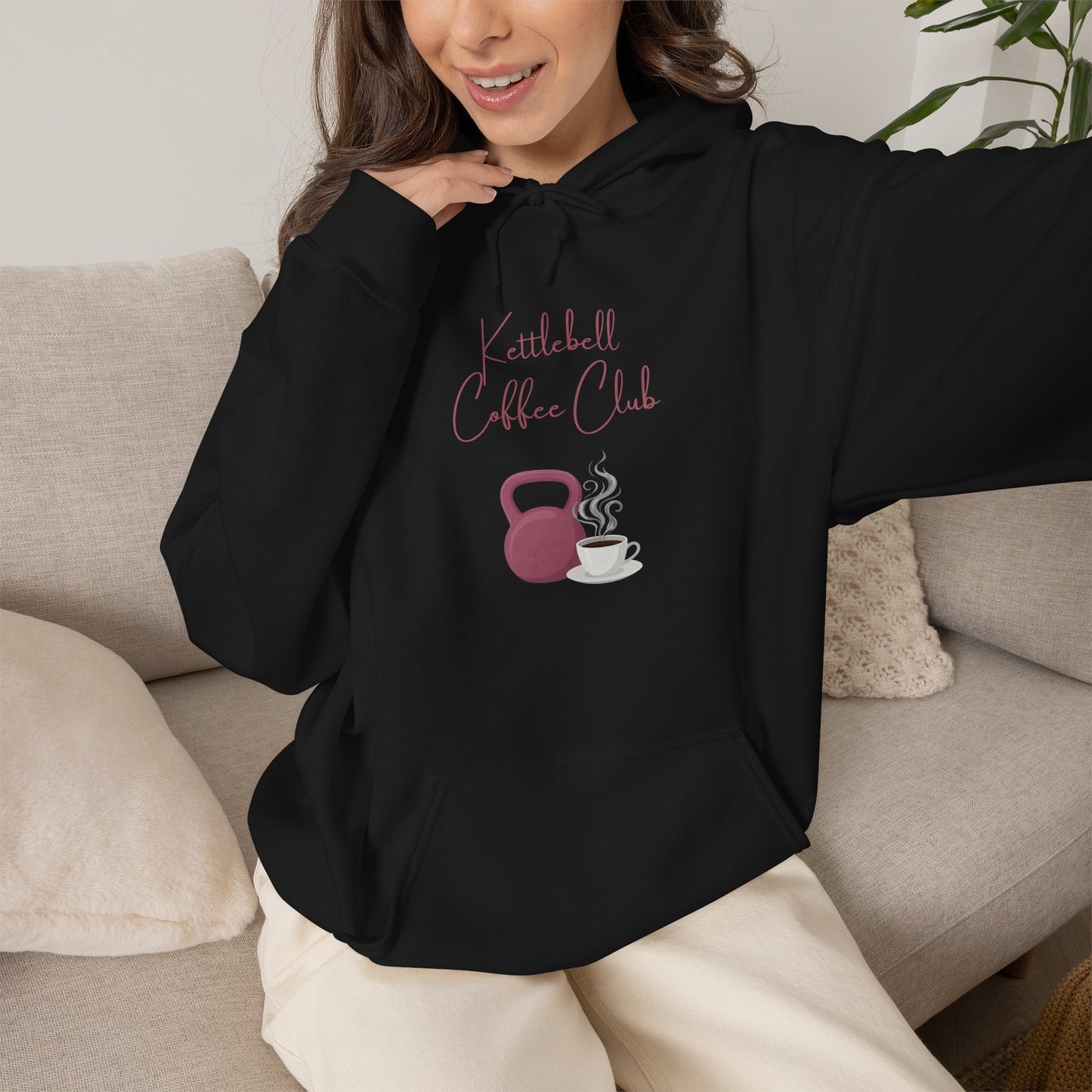 Kettlebell Coffee Club Hoodie – Fitness & Coffee Lover Pullover