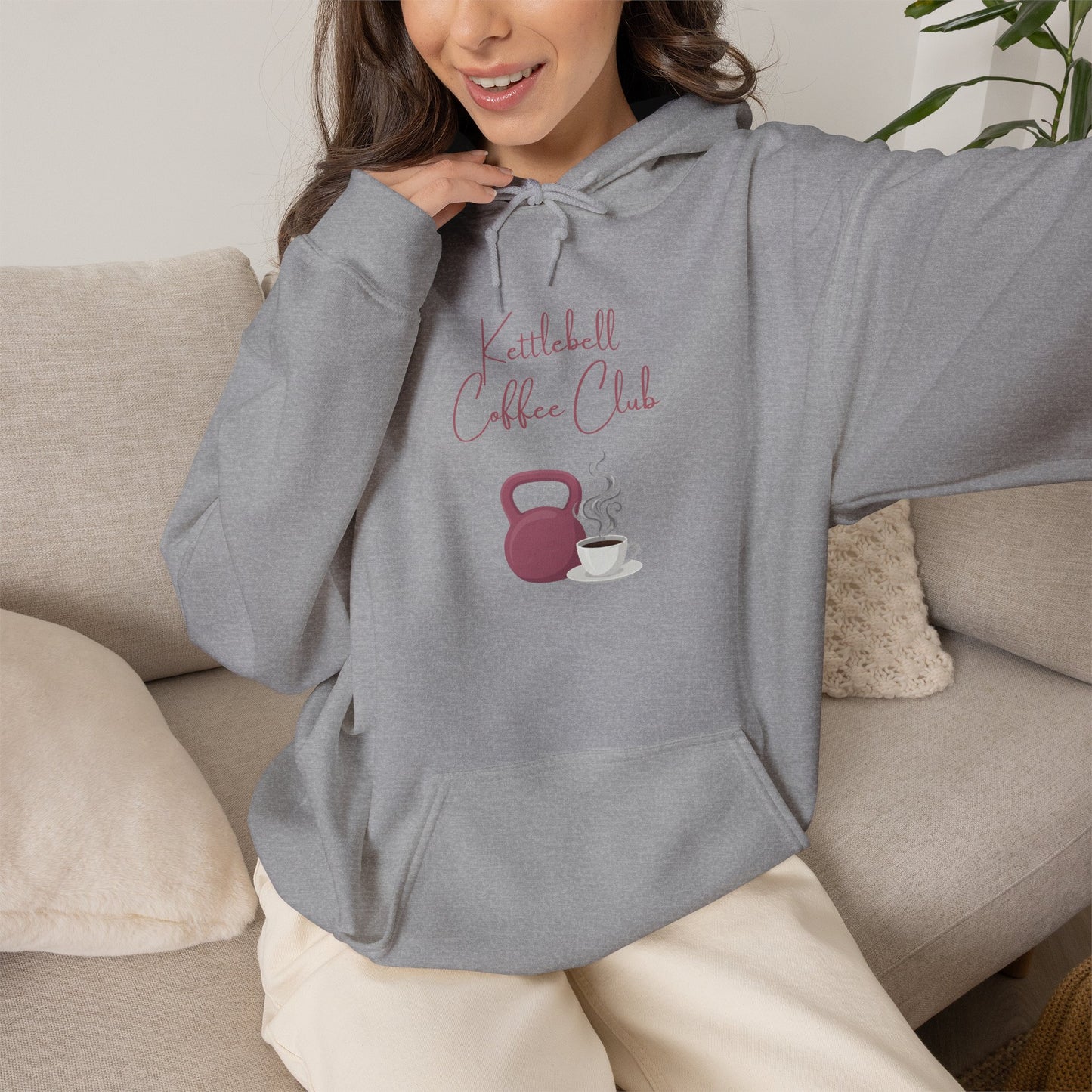 Kettlebell Coffee Club Hoodie – Fitness & Coffee Lover Pullover