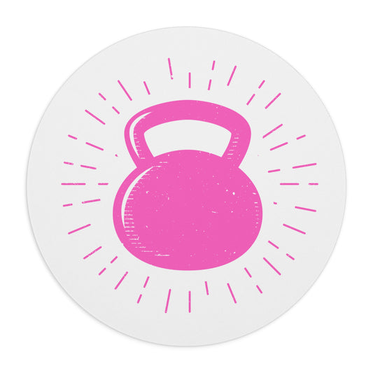 Rise 'N Grind Kettlebell Mouse Pad - Pink
