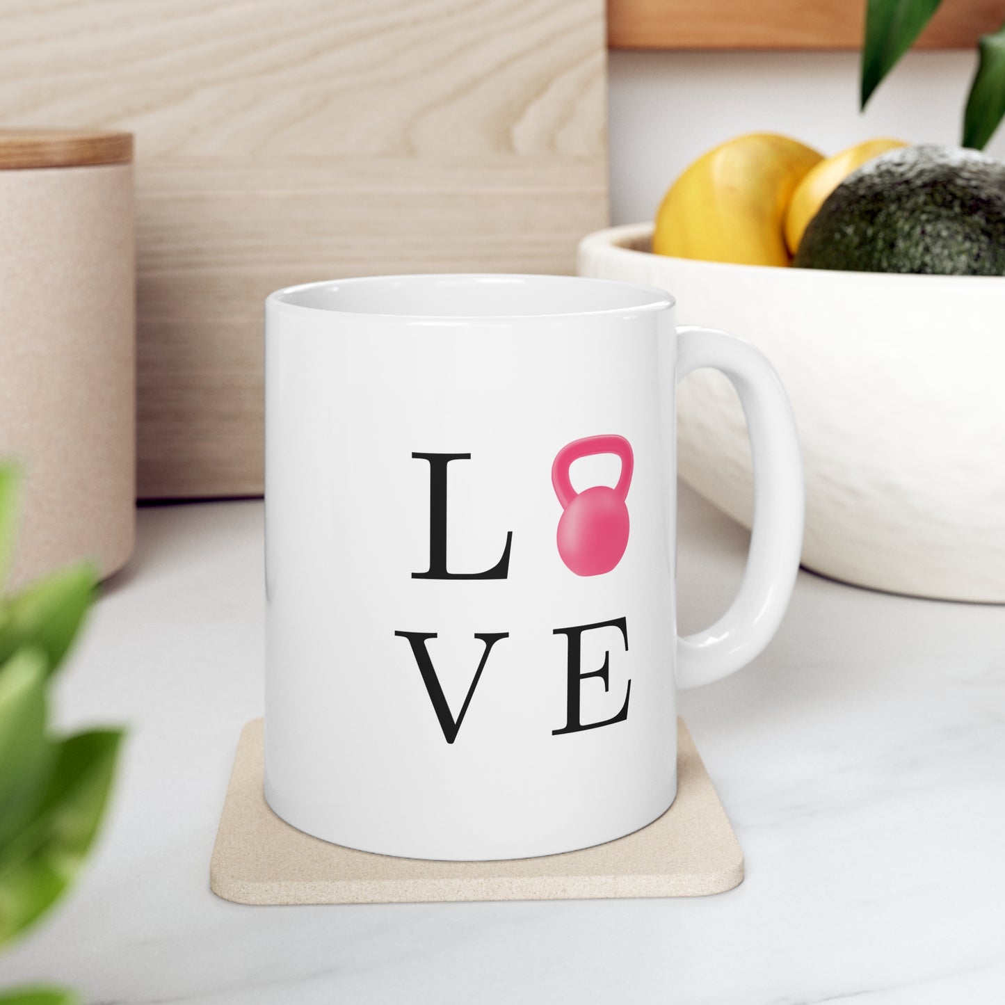 Kettlebell Love Mug 11oz Ceramic