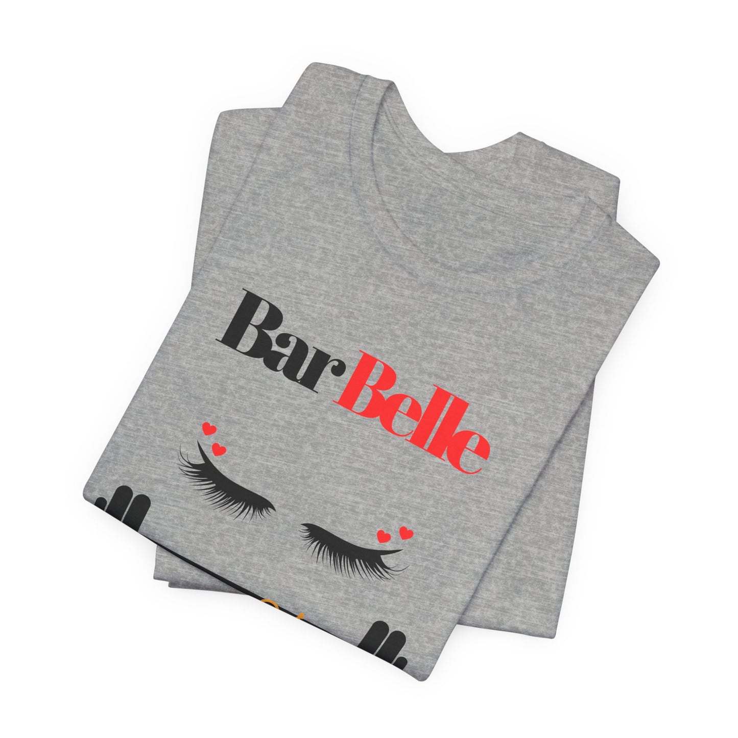 BarBelle Fitness Gym T‑Shirt — Cute Lipstick & Barbell Graphic Tee for Women