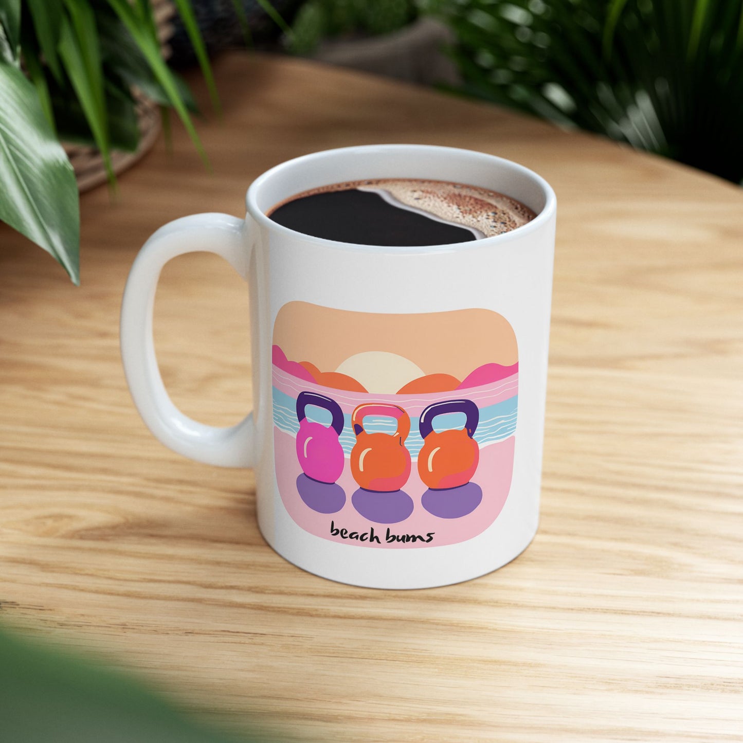 Beach Bums Kettlebell Fitness Mug - 11oz & 15oz