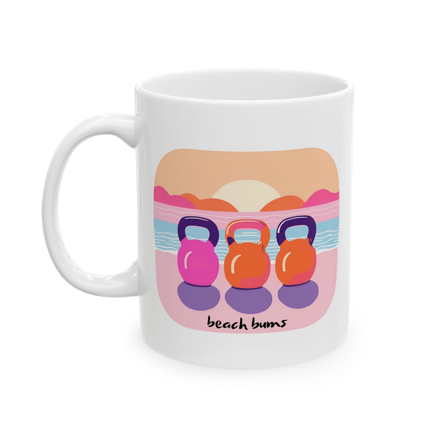Beach Bums Kettlebell Fitness Mug - 11oz & 15oz