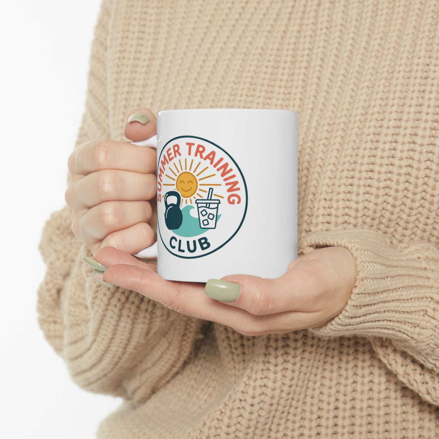 Summer Training Club Emblem Retro Beach Logo Coffee Cup - 11oz