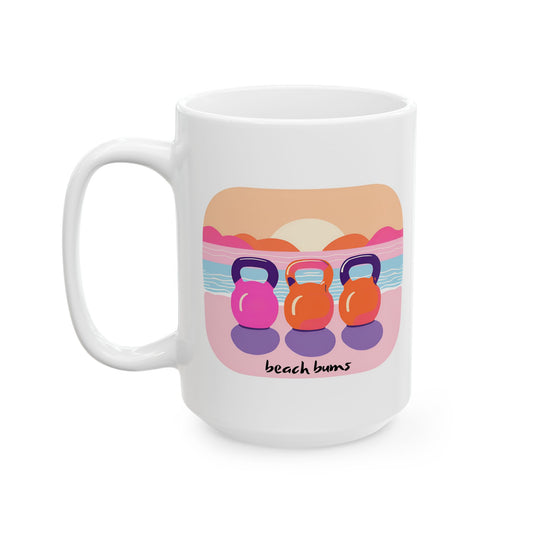 Beach Bums Kettlebell Fitness Mug - 11oz & 15oz