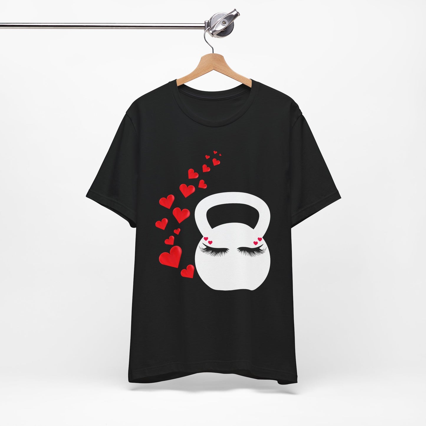 Love & Lashes Kettlebell Valentine's Jersey Short Sleeve Tee